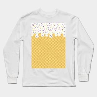 Vanilla Waffle Cone Ice Cream Lover Long Sleeve T-Shirt